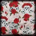Sukienka Pin Up Punk czaszki i róże M Black Roses różowa9.jpg
