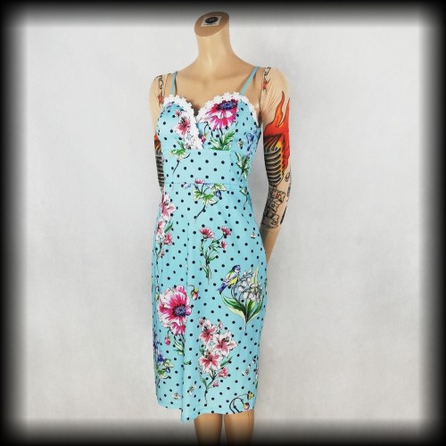 Sukienka Pin Up S-L błękitna ołówkowa Joe Browns.jpg