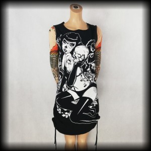 Sukienka Vixxsin M Punk Gothic Pin Up Girl