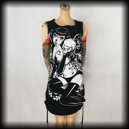 Sukienka Vixxsin M Punk Gothic Pin Up Girl.jpg