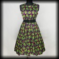 Sukienka Pin Up Psychobilly Lady Vintage XXL3XL zombie czaszki.jpg