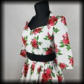 Sukienka Pin Up Hell Bunny XL biała w kwiaty4.jpg