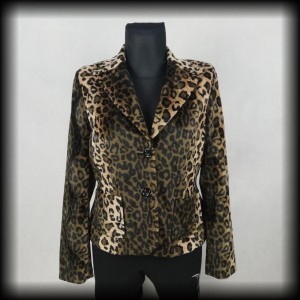 Żakiet futerko w panterkę L