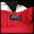 Sukienka Pin Up Punk H&amp;R M mini czerwona8.jpg