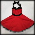 Sukienka Pin Up Punk H&amp;R M mini czerwona9.jpg