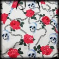 Sukienka Pin Up Punk H&amp;R M mini czaszki róże7.jpg