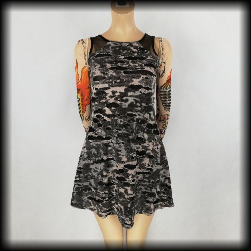 Sukienka Poizen Industries S mini Destroy Punk Goth.jpg