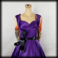 Sukienka Pin Up Belle Poque M fioletowa satynowa3.jpg