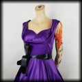Sukienka Pin Up Belle Poque M fioletowa satynowa4.jpg