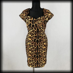 Sukienka Pin Up Collectif XXL/3XL ołówkowa panterka