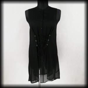 Sukienka transparentna L asymetryczna gothic 