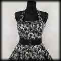 Sukienka Pin Up Punk Hearts &amp; Roses M mini mroczne róże3.jpg