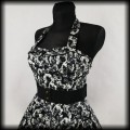 Sukienka Pin Up Punk Hearts &amp; Roses M mini mroczne róże4.jpg