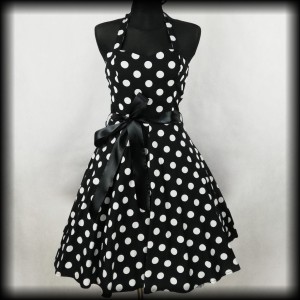 Sukienka Pin Up H&R M/L czarna w  groszki