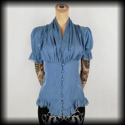 Bluzka Scarlet Darkness M wiktoriańska gotycka gorsetowa.jpg