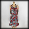 Sukienka Pin Up Punk czaszki i róże SM Black Roses szara.jpg