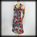 Sukienka Pin Up Punk czaszki i róże SM Black Roses szara2.jpg