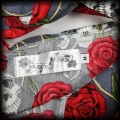 Sukienka Pin Up Punk czaszki i róże SM Black Roses szara9.jpg
