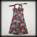 Sukienka Pin Up Punk czaszki i róże SM Black Roses szara91.jpg