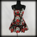 Sukienka Punk Gothic Living Dead Souls L mini czaszki róże.jpg
