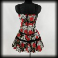 Sukienka Punk Gothic Living Dead Souls L mini czaszki róże5.jpg