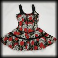 Sukienka Punk Gothic Living Dead Souls L mini czaszki róże9.jpg