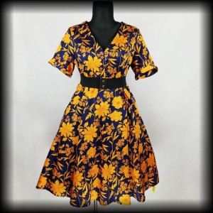 Sukienka Retro Joe Browns 3XL jesienne liście NOWA