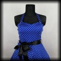 Sukienka Pin Up Hearts &amp; Roses XL niebieska w groszki NOWA3.jpg