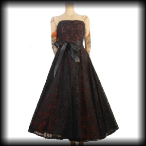 Sukienka Pin Up Gothic M długa koronka 