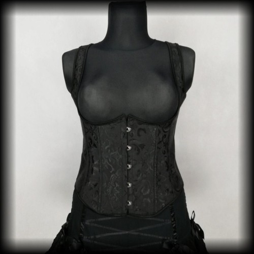 Gorset czarny XXL underbust kamizelka.jpg