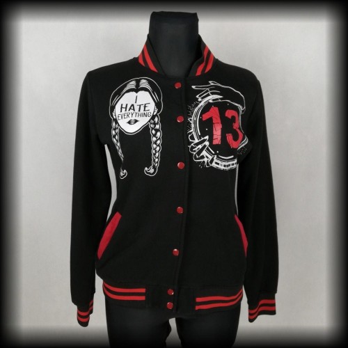 Bluza Heartless L I hate Everything Wednesday Addams baseballówka.jpg