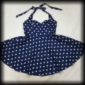 Sukienka Pin Up Hell Bunny 3XL granatowa w groszki6.jpg