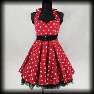 Sukienka Pin Up Hell Bunny XL czerwona w groszki
