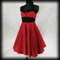 Sukienka Pin Up Hell Bunny XXL czerwona w czarne groszki2.jpg