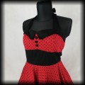 Sukienka Pin Up Hell Bunny XXL czerwona w czarne groszki3.jpg