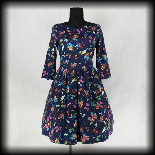 Sukienka Retro Lindy Bop 3XL motyle i kwiaty.jpg