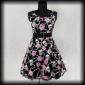 Sukienka Pin Up Punk 3XL czaszki róże.jpg