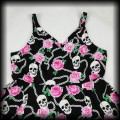 Sukienka Pin Up Punk 3XL czaszki róże6.jpg