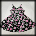 Sukienka Pin Up Punk 3XL czaszki róże9.jpg