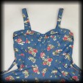 Sukienka Pin Up Retro M niebieska w kwiaty7.jpg