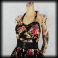 Sukienka Pin Up Lindy Bop XSS czarna w kwiaty4.jpg