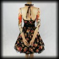 Sukienka Pin Up Lindy Bop XSS czarna w kwiaty5.jpg