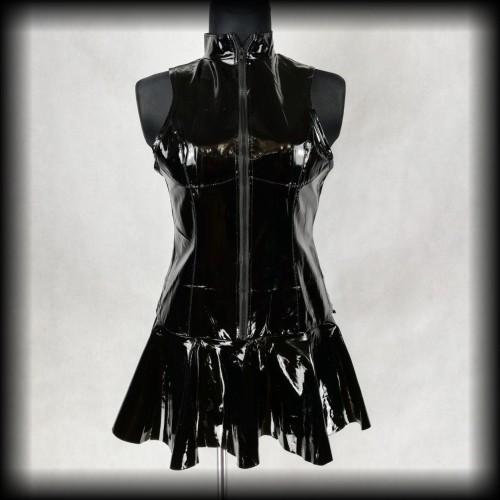 Sukienka Goth Cyber Fetish LXL latex.jpg