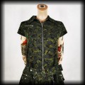 Sukienka mini Hell Bunny S Punk Cyber militarna3.jpg