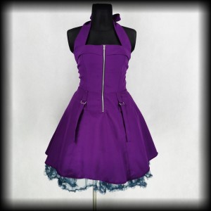 Sukienka Vixxsin M fioletowa Pin Up Punk Gothic gorset