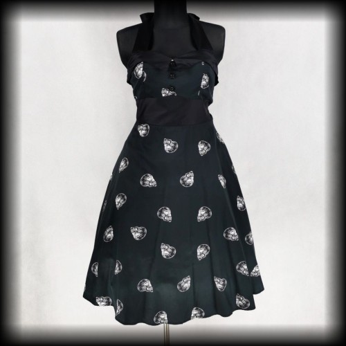 Sukienka Pin Up w czaszki L Spider Skull NOWA.jpg