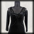 Sukienka Scarlett Darkness L Goth czarna aksamitna mini3.jpg