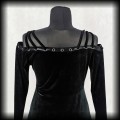 Sukienka Scarlett Darkness L Goth czarna aksamitna mini6.jpg