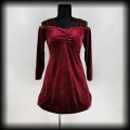 Sukienka Scarlett Darkness L Goth bordo aksamitna mini.jpg