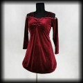 Sukienka Scarlett Darkness L Goth bordo aksamitna mini2.jpg